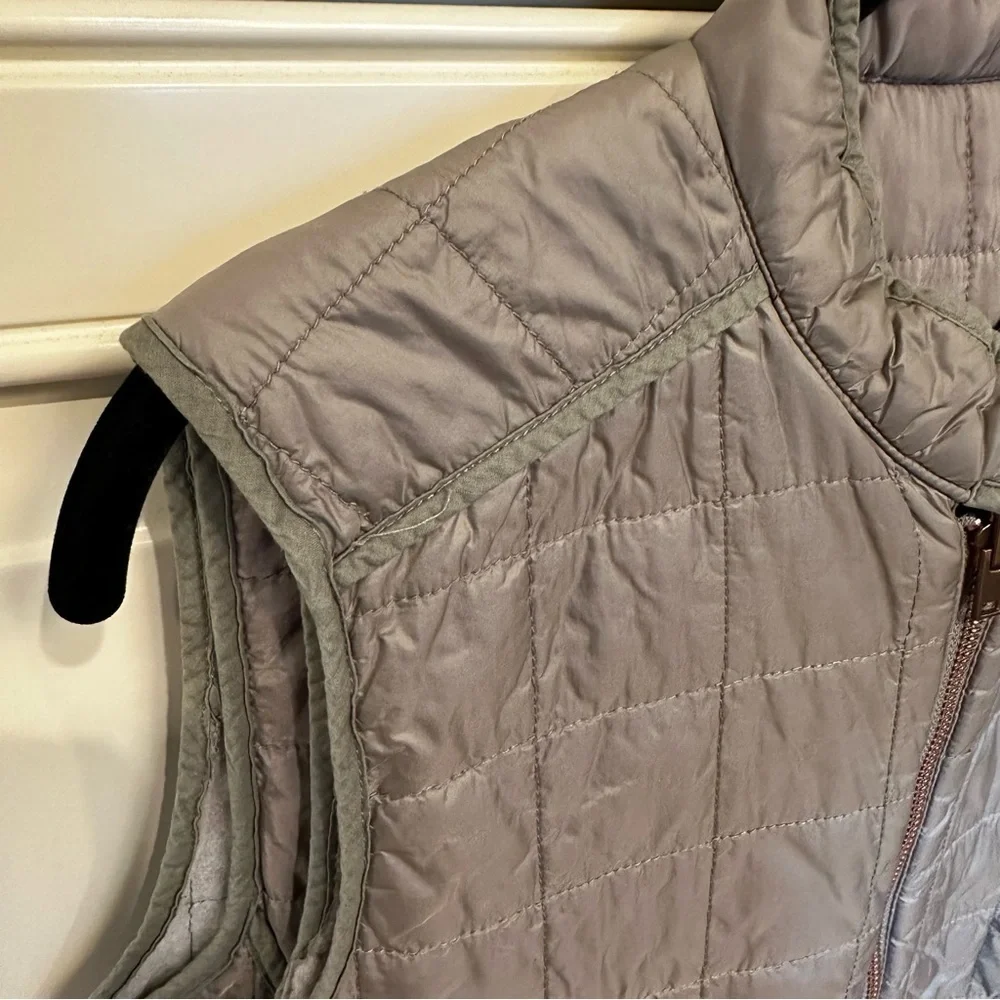 Closed Luxury Designer Brand‎ Women’s Grey Reversible Quilted Nylon Vest Pockets